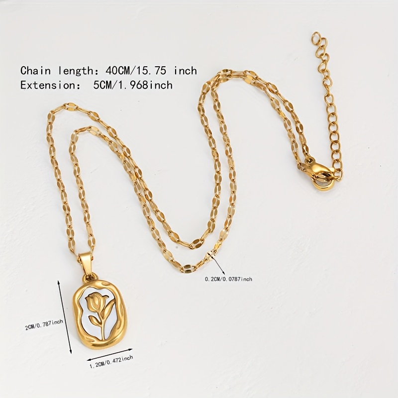 Women's Stainless Steel Rose Collarbone Chain Necklace